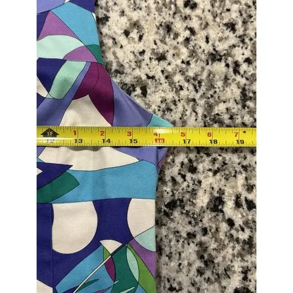 Emilio Pucci Multicolor Abstract Print Knee-Length Dress Multicolor Sz 8 Italy - Picture 3 of 7
